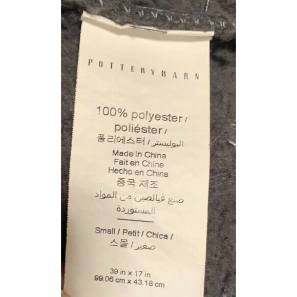 Pottery Barn Robe Unisex Small Charcoal Gray Cozy‎ Knit Long Sleeve Tie Waist - Picture 9 of 15